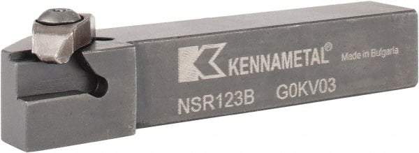 Kennametal - External Thread, Right Hand Cut, 19.05mm Shank Width x 19.05mm Shank Height Indexable Threading Toolholder - 114.3mm OAL, N.3R Insert Compatibility, NS Toolholder, Series Top Notch - Top Tool & Supply