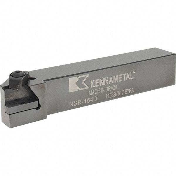 Kennametal - External Thread, Right Hand Cut, 25.4mm Shank Width x 25.4mm Shank Height Indexable Threading Toolholder - 152.4mm OAL, N.4R Insert Compatibility, NS Toolholder, Series Top Notch - Top Tool & Supply