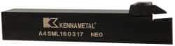 Kennametal - External Thread, 0.67" Max Depth of Cut, 3mm Min Groove Width, 152.4mm OAL, Left Hand Indexable Grooving Cutoff Toolholder - 25.4mm Shank Height x 25.4mm Shank Width, A4..03.. Insert Style, A4SM Toolholder Style, Series A4 - Top Tool & Supply