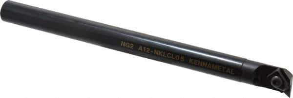 Kennametal - NP.., 5° Lead Angle A-NKLC Internal Left Hand Indexable Profiling Toolholder - 3/4" Shank Width, 254mm Long, Steel, Through Coolant - Top Tool & Supply