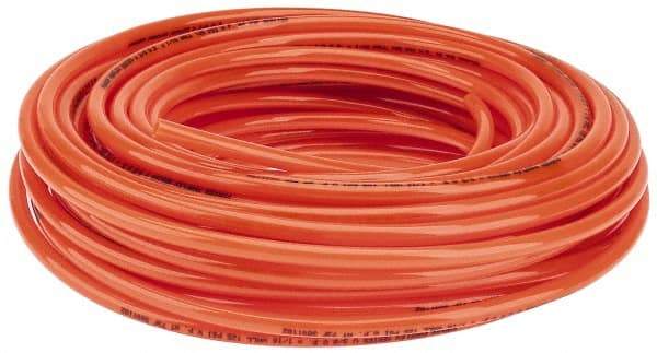 Parker - 1/4" ID x 3/8" OD, 1/16" Wall Thickness, 100' Long, Polyurethane Tube - Orange, 125 Max psi, 90 - 95 Shore A Hardness, -40 to 180°F - Top Tool & Supply