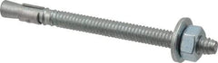 Red Head - 1/4 Inch Diameter, 1/4-20 Inch Thread, 3-1/4 Inch Overall Length, Grade 3, Wedge Expansion Concrete Anchor - Steel, Zinc Plated, 2-1/4 Inch Thread Length, Tie Wire Head, 1/4 Inch Drill - Top Tool & Supply