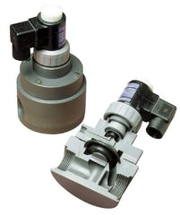 Plast-O-Matic - 1/2" Port, Pilot Operated, PVC Solenoid Valve - Normally Closed, EPDM Seal - Top Tool & Supply