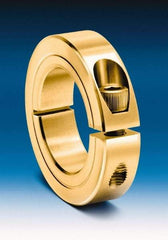 Climax Metal Products - 15/16" Bore, Steel, Two Piece Clamping Shaft Collar - 1-3/4" Outside Diam, 1/2" Wide - Top Tool & Supply