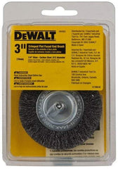 DeWALT - 3" Brush Diam, Flat Faced, End Brush - 1/4" Diam Shank, 20,000 Max RPM - Top Tool & Supply