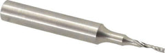 Onsrud - 1/16" Cutting Diam x 1/4" Length of Cut, 1 Flute, Upcut Spiral Router Bit - Uncoated, Right Hand Cut, Solid Carbide, 2" OAL x 1/4" Shank Diam, Single Edge, 21° Helix Angle - Top Tool & Supply