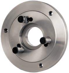 Buck Chuck Company - Adapter Back Plate for 6" Diam Self Centering Lathe Chucks - D1-4 Mount, 1.8" Through Hole Diam, 4.906mm ID, 6-1/2" OD, 0.714" Flange Height, Steel - Top Tool & Supply