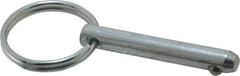 Gibraltar - 1/4" Pin Diam, 1-1/2" Long, Zinc Plated Steel Ball Lock Hitch Pin - 1-1/4" Usable Length - Top Tool & Supply