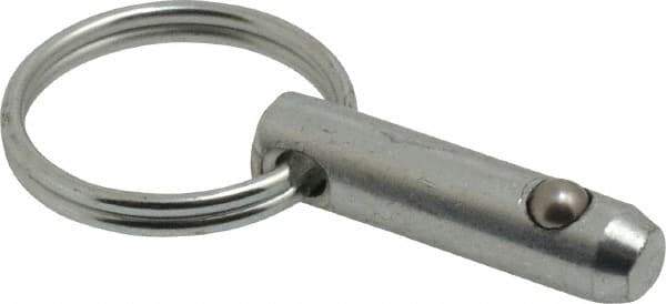 Gibraltar - 5/16" Pin Diam, 1" Long, Zinc Plated Steel Ball Lock Hitch Pin - 5/8" Usable Length - Top Tool & Supply