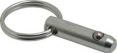 Gibraltar - 5/16" Pin Diam, 1" Long, Zinc Plated Steel Ball Lock Hitch Pin - 5/8" Usable Length - Top Tool & Supply