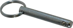 Gibraltar - 5/16" Pin Diam, 2" Long, Zinc Plated Steel Ball Lock Hitch Pin - 1-5/8" Usable Length - Top Tool & Supply