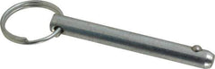 Gibraltar - 5/16" Pin Diam, 2-1/2" Long, Zinc Plated Steel Ball Lock Hitch Pin - 2-1/8" Usable Length - Top Tool & Supply