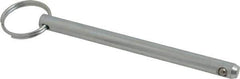 Gibraltar - 5/16" Pin Diam, 4" Long, Zinc Plated Steel Ball Lock Hitch Pin - 3-5/8" Usable Length - Top Tool & Supply