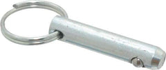 Gibraltar - 3/8" Pin Diam, 1-1/2" Long, Zinc Plated Steel Ball Lock Hitch Pin - 1-1/8" Usable Length - Top Tool & Supply