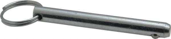 Gibraltar - 3/8" Pin Diam, 3" Long, Zinc Plated Steel Ball Lock Hitch Pin - 2-5/8" Usable Length - Top Tool & Supply