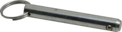 Gibraltar - 7/16" Pin Diam, 3" Long, Zinc Plated Steel Ball Lock Hitch Pin - 2-9/16" Usable Length - Top Tool & Supply