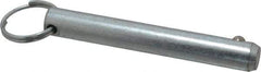 Gibraltar - 1/2" Pin Diam, 3-1/2" Long, Zinc Plated Steel Ball Lock Hitch Pin - 3" Usable Length - Top Tool & Supply