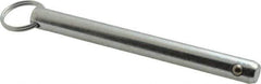 Gibraltar - 1/2" Pin Diam, 5" Long, Zinc Plated Steel Ball Lock Hitch Pin - 4-1/2" Usable Length - Top Tool & Supply