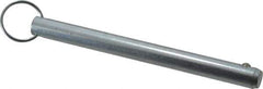 Gibraltar - 1/2" Pin Diam, 5-1/2" Long, Zinc Plated Steel Ball Lock Hitch Pin - 5" Usable Length - Top Tool & Supply