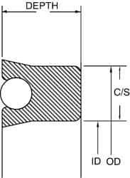 Parker - 4" ID x 4-3/4" OD, 3/8" Thick, Polypak Seal - -20 to 250°F, 5/8 Pipe Thread, - Top Tool & Supply