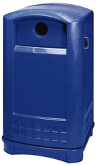 Rubbermaid - 50 Gal Blue Rectangle Recycling Container - Polyethylene, 42-1/8" High x 24-3/4" Long x 25-1/4" Wide - Top Tool & Supply