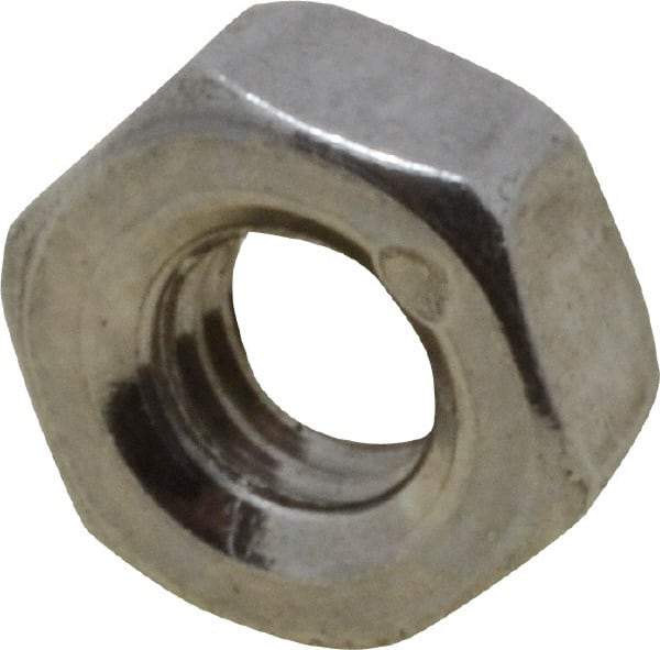 Value Collection - M3x0.50 Metric Coarse Stainless Steel Right Hand Hex Nut - 5.5mm Across Flats, 2.4mm High, Uncoated - Top Tool & Supply