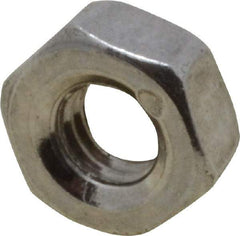 Value Collection - M3x0.50 Metric Coarse Stainless Steel Right Hand Hex Nut - 5.5mm Across Flats, 2.4mm High, Uncoated - Top Tool & Supply