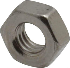 Value Collection - M4x0.70 Metric Coarse Stainless Steel Right Hand Hex Nut - 7mm Across Flats, 3.2mm High, Uncoated - Top Tool & Supply