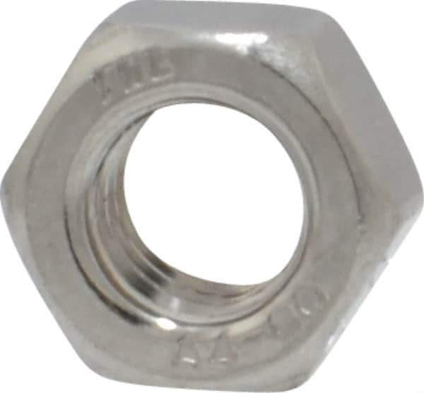 Value Collection - M5x0.80 Metric Coarse Stainless Steel Right Hand Hex Nut - 8mm Across Flats, 4mm High, Uncoated - Top Tool & Supply