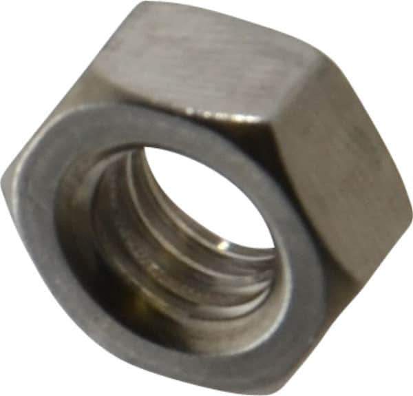 Value Collection - M8x1.25 Metric Coarse Stainless Steel Right Hand Hex Nut - 13mm Across Flats, 6.5mm High, Uncoated - Top Tool & Supply