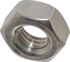 Value Collection - M10x1.50 Metric Coarse Stainless Steel Right Hand Hex Nut - 17mm Across Flats, 8mm High, Uncoated - Top Tool & Supply