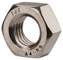 Value Collection - M14x2.00 Metric Coarse Stainless Steel Right Hand Hex Nut - 22mm Across Flats, 11mm High, Uncoated - Top Tool & Supply