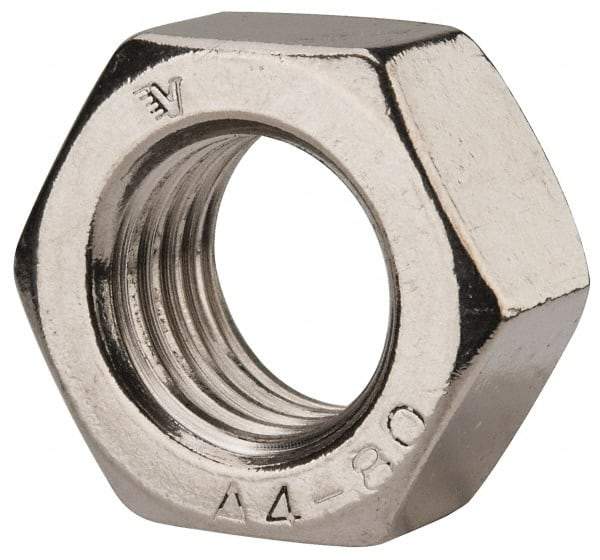 Value Collection - M24x3.00 Metric Coarse Stainless Steel Right Hand Hex Nut - 36mm Across Flats, 19mm High, Uncoated - Top Tool & Supply