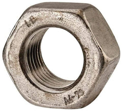 Value Collection - M27x3.00 Metric Coarse Stainless Steel Right Hand Hex Nut - 41mm Across Flats, 22mm High, Uncoated - Top Tool & Supply