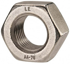 Value Collection - M39x4.00 Metric Coarse Stainless Steel Right Hand Hex Nut - 60mm Across Flats, 31mm High, Uncoated - Top Tool & Supply