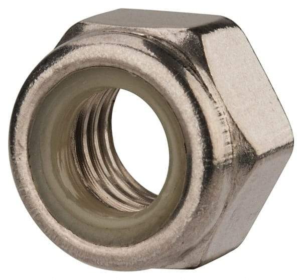 Value Collection - M14x2.00 Metric Coarse 316 & Austenitic Grade A4 Hex Lock Nut with Nylon Insert - 14mm High, Uncoated - Top Tool & Supply