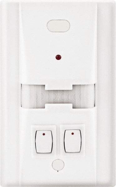 Hubbell Wiring Device-Kellems - 1,000 Square Ft. Coverage, Infrared Motion Sensor Wall Switch - 600 at 120 V Incandescent, 1,000 at 120 V and 1,800 at 277 V Fluorescent, 120 to 277 VAC, White - Top Tool & Supply