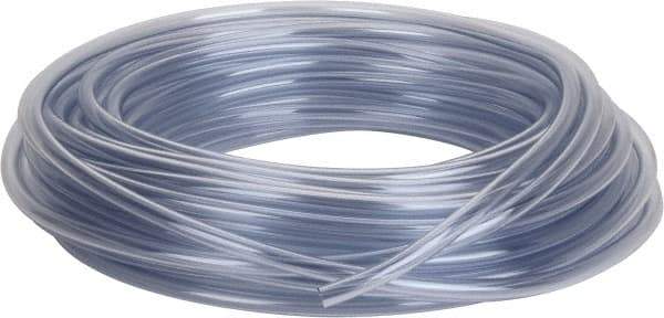 Parker - 3/8" ID x 1/2" OD, 1/16" Wall Thickness, 100' Long, Vinyl Tube - Clear, 45 Max psi, -40 to 150°F - Top Tool & Supply