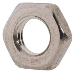 Value Collection - M6x1.00 Metric Coarse Stainless Steel Right Hand Hex Jam Nut - 10mm Across Flats, 3.2mm High, Uncoated - Top Tool & Supply