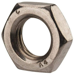 Value Collection - M16x2.00 Metric Coarse Stainless Steel Right Hand Hex Jam Nut - 24mm Across Flats, 8mm High, Uncoated - Top Tool & Supply