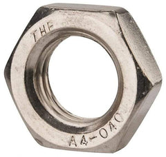 Value Collection - M24x3.00 Metric Coarse Stainless Steel Right Hand Hex Jam Nut - 36mm Across Flats, 12mm High, Uncoated - Top Tool & Supply