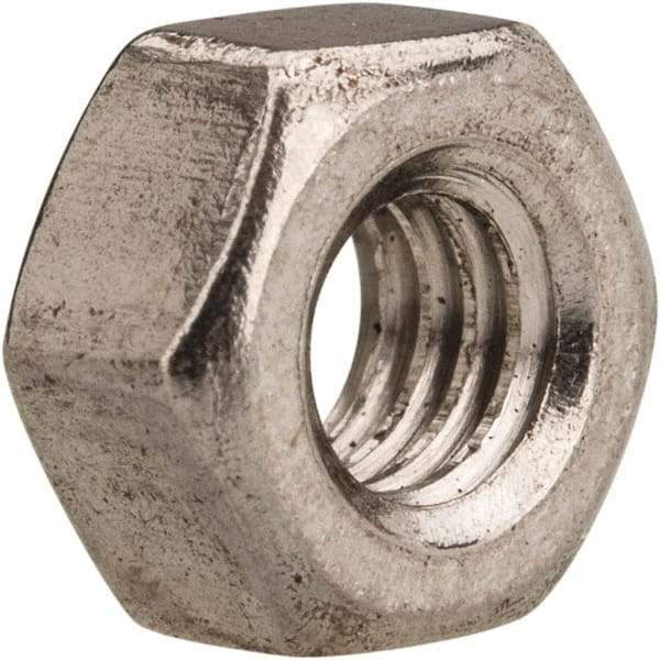 Value Collection - M4x0.70 Metric Coarse Stainless Steel Right Hand Heavy Hex Nut - 7mm Across Flats, 4mm High, Uncoated - Top Tool & Supply