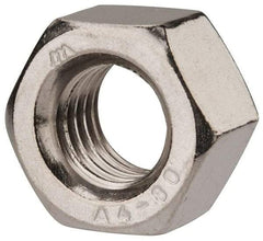 Value Collection - M12x1.75 Metric Coarse Stainless Steel Right Hand Heavy Hex Nut - 19mm Across Flats, 12mm High, Uncoated - Top Tool & Supply