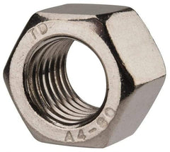 Value Collection - M16x2.00 Metric Coarse Stainless Steel Right Hand Heavy Hex Nut - 24mm Across Flats, 16mm High, Uncoated - Top Tool & Supply