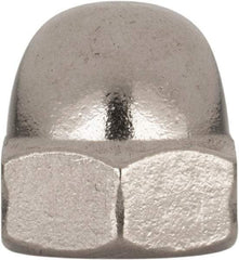 Value Collection - M10x1.5 Metric Coarse, 17mm Width Across Flats, Uncoated, Stainless Steel Acorn Nut - 18mm Overall Height, Austenitic A4, DIN 1587 - Top Tool & Supply