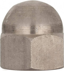 Value Collection - M18x2.5 Metric Coarse, 27mm Width Across Flats, Uncoated, Stainless Steel Acorn Nut - 32mm Overall Height, Austenitic A4, DIN 1587 - Top Tool & Supply