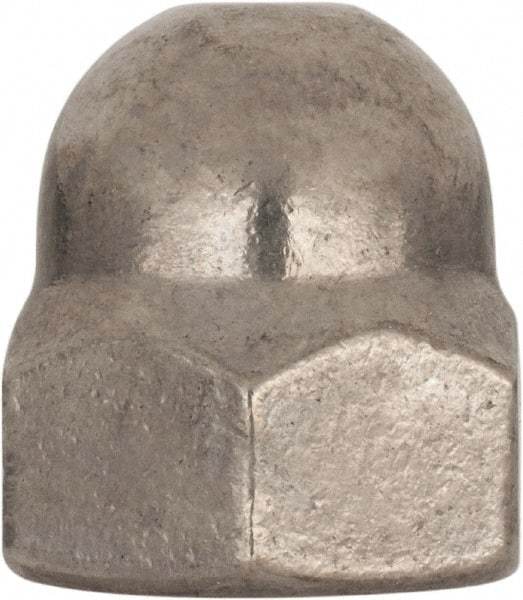 Value Collection - M20x2.5 Metric Coarse, 30mm Width Across Flats, Uncoated, Stainless Steel Acorn Nut - 34mm Overall Height, Austenitic A4, DIN 1587 - Top Tool & Supply