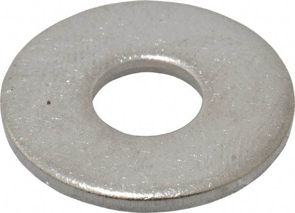 Value Collection - M6 Screw, Grade 18-8 Stainless Steel Fender Flat Washer - 6.4mm ID x 24mm OD, Plain Finish - Top Tool & Supply