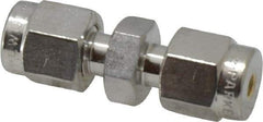 Parker - 1/8" OD, Stainless Steel Union - -425 to 1,200°F, 7/16" Hex, Comp x Comp Ends - Top Tool & Supply