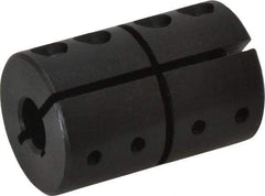 Climax Metal Products - 3/8" Bore, Steel, One Piece Clamping Shaft Collar - 1-1/16" Outside Diam, 1-5/8" Wide - Top Tool & Supply